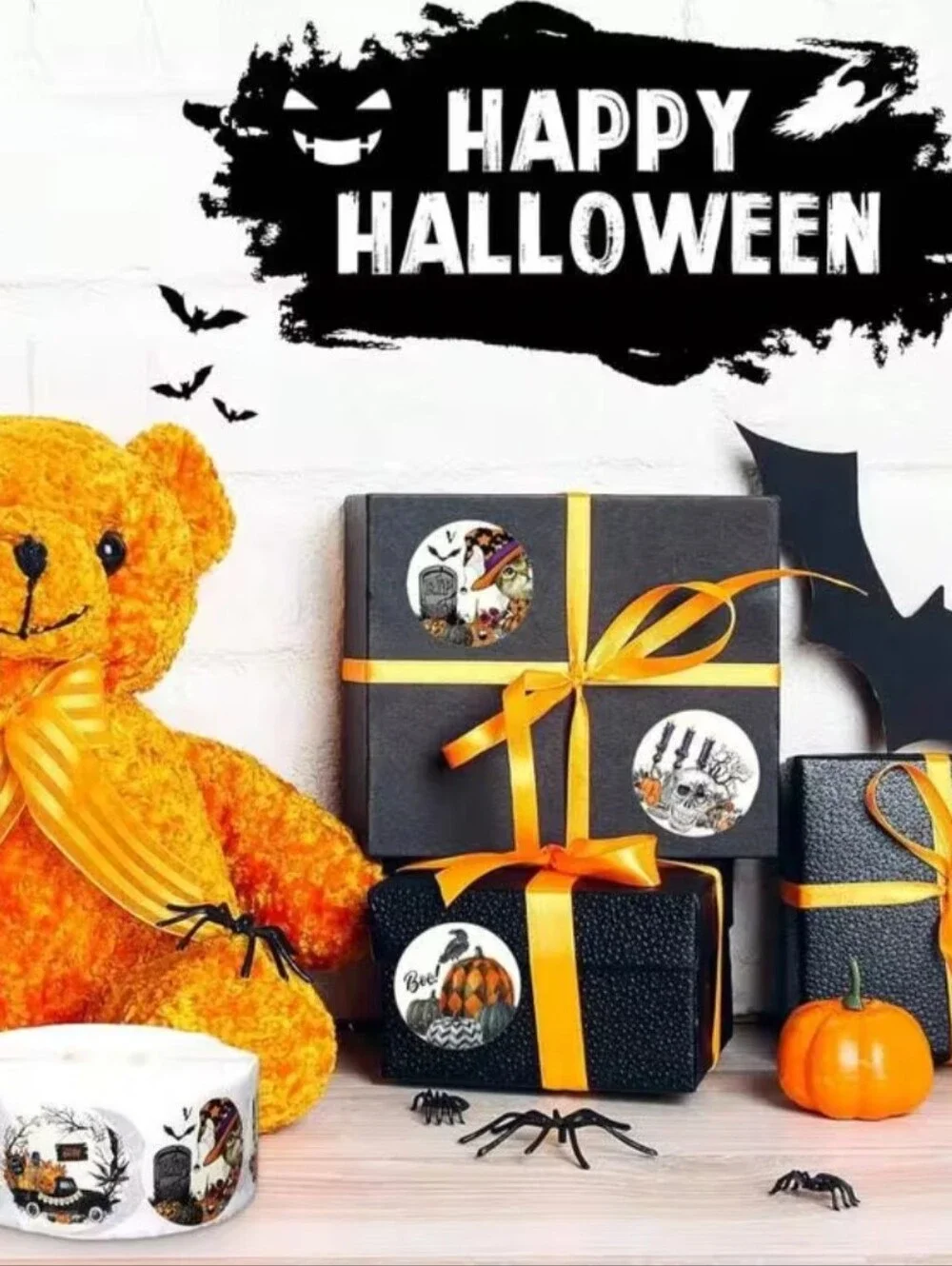 500 Illustration Halloween Stickers - 8 Scary Designs